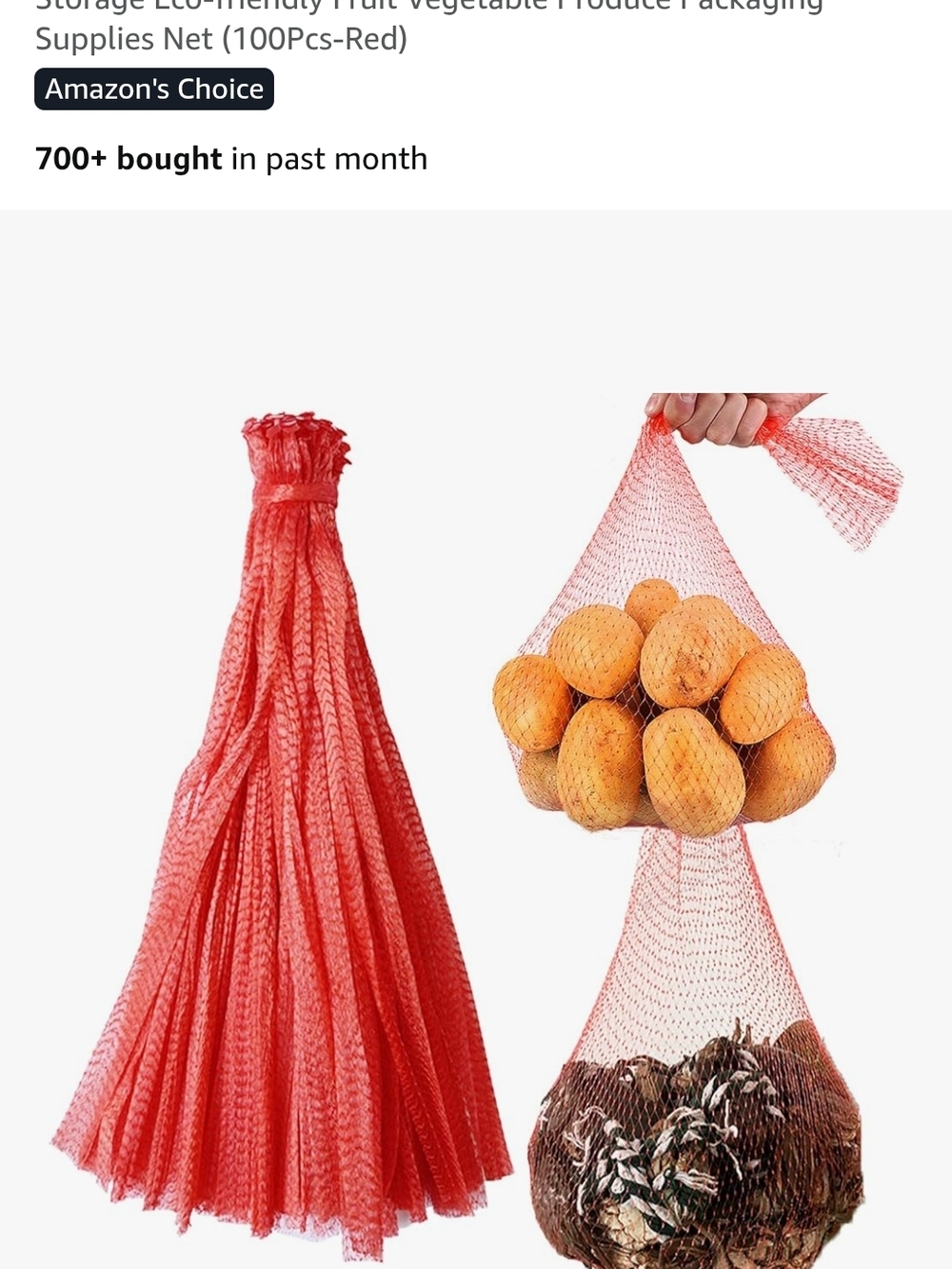 Reusable Red Produce Mesh Bags - Multipack
